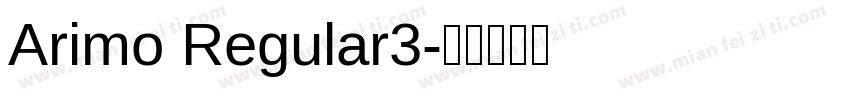 Arimo Regular3字体转换